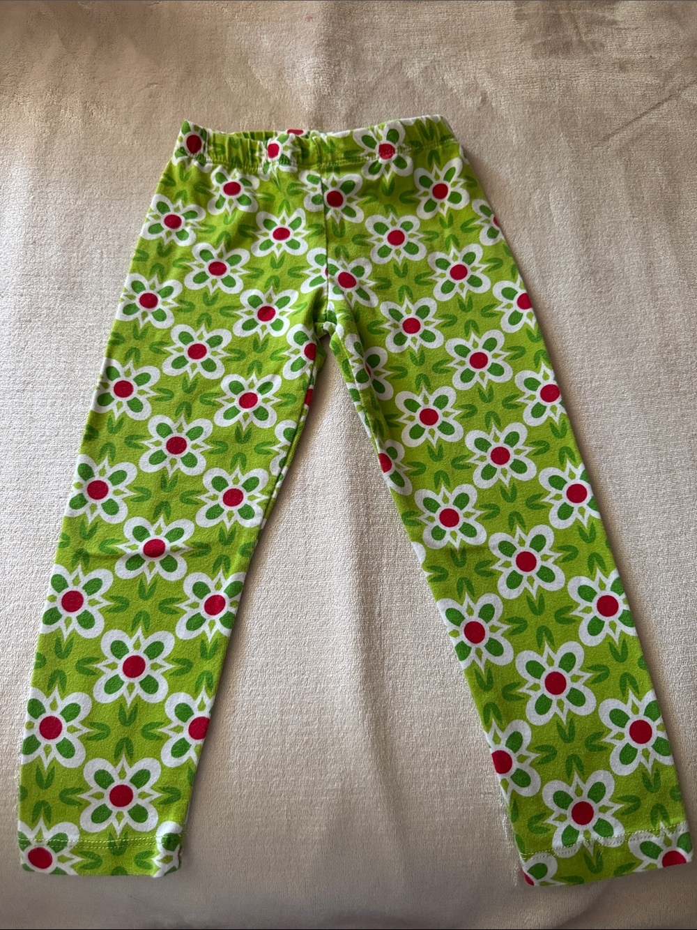 Rare Editions Green Floral Leggings